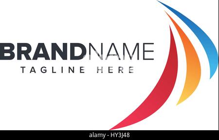 L'industrie de l'aviation à l'aide d'ailes d'oiseau symbole Illustration de Vecteur