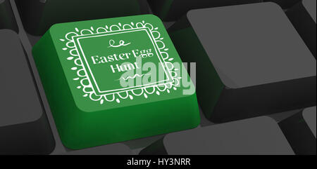 TE252   trames hndr pâques mix  2 contre clavier noir avec clé verte Banque D'Images