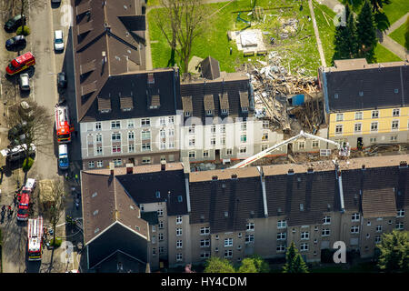 Immeuble résidentiel à Dortmund, Dortmund - Hörde éclatée, une explosion dans un immeuble résidentiel de trois étages, 3 Teutonenstrasse, Dortmund, Ruhr, Banque D'Images