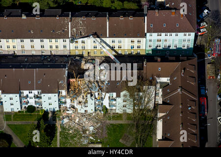 Immeuble résidentiel à Dortmund, Dortmund - Hörde éclatée, une explosion dans un immeuble résidentiel de trois étages, 3 Teutonenstrasse, Dortmund, Ruhr, Banque D'Images