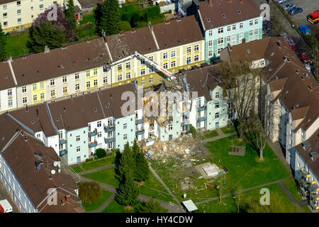 Immeuble résidentiel à Dortmund, Dortmund - Hörde éclatée, une explosion dans un immeuble résidentiel de trois étages, 3 Teutonenstrasse, Dortmund, Ruhr, Banque D'Images