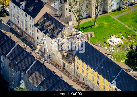 Immeuble résidentiel à Dortmund, Dortmund - Hörde éclatée, une explosion dans un immeuble résidentiel de trois étages, 3 Teutonenstrasse, Dortmund, Ruhr, Banque D'Images