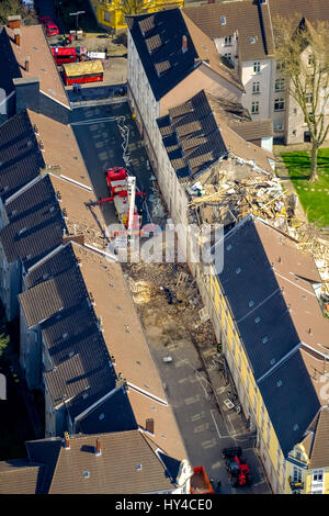 Immeuble résidentiel à Dortmund, Dortmund - Hörde éclatée, une explosion dans un immeuble résidentiel de trois étages, 3 Teutonenstrasse, Dortmund, Ruhr, Banque D'Images