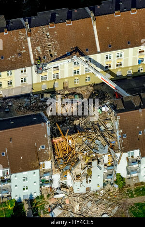 Immeuble résidentiel à Dortmund, Dortmund - Hörde éclatée, une explosion dans un immeuble résidentiel de trois étages, 3 Teutonenstrasse, Dortmund, Ruhr, Banque D'Images