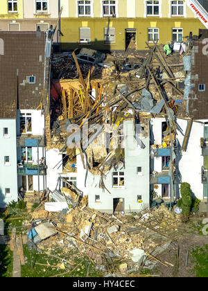 Immeuble résidentiel à Dortmund, Dortmund - Hörde éclatée, une explosion dans un immeuble résidentiel de trois étages, 3 Teutonenstrasse, Dortmund, Ruhr, Banque D'Images