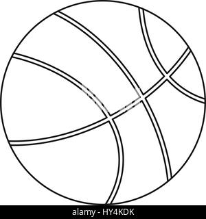 Icône style du contour, de basket-ball Illustration de Vecteur