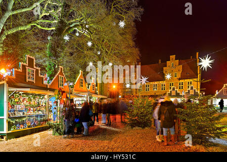 Foire de Noël dans le château Bergedorfer à Hambourg, Allemagne, Europe, Weihnachtsmarkt am Schloss Bergedorfer à Hambourg, Deutschland, Europa Banque D'Images