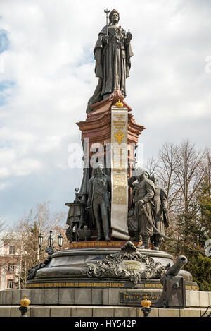 Monument de l'impératrice Catherine la deuxième à Krasnodar Banque D'Images