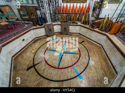 Arène octogonale et formation La Chambre des (Zoorkhaneh en résistance), gymnase traditionnel à Yazd, ville capitale de la province de Yazd, Iran Banque D'Images