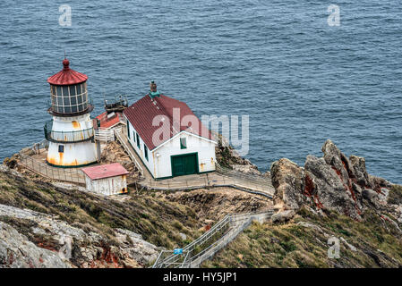 Point Reyes Lighthouse au Point Reyes National Seashore, Californie Banque D'Images