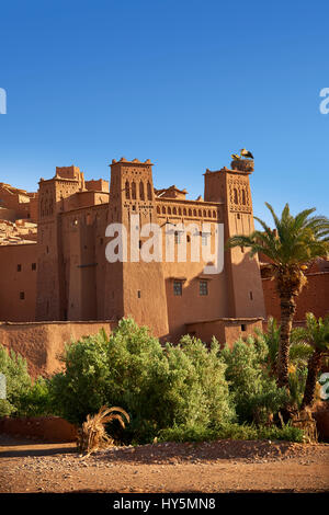 Les bâtiments d'adobe de l'berber Ksar Ait Benhaddou, sous-massa-dra, Maroc Banque D'Images