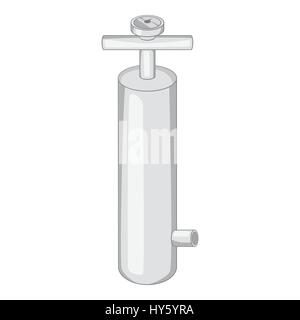 L'icône de pompe, style monochrome gris Illustration de Vecteur