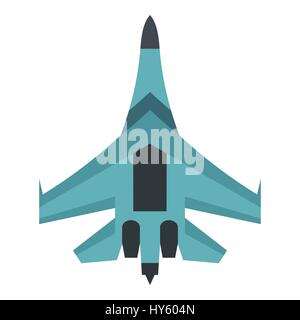 Avion militaire rapide, l'icône de style plat Illustration de Vecteur