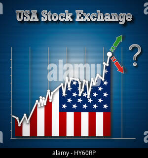 USA bourse industrielle, illustration Banque D'Images