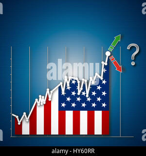 USA vide bourse industrielle, illustration Banque D'Images