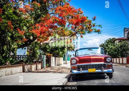 American Vintage voiture à Varadero Cuba Cuba - Reportage Banque D'Images