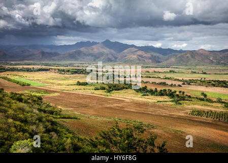 Les plantations de sucre dans la Valle de los Ingenios près de Trinidad, Cuba. Banque D'Images