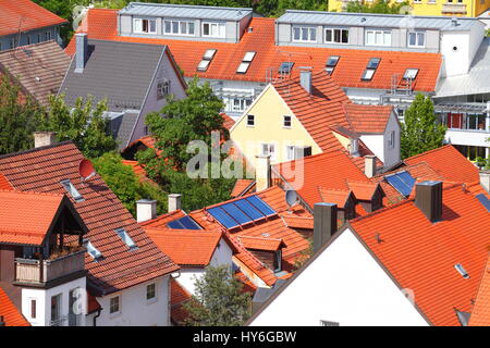 Bloc d'appartements, Kempten, Bavaria, Germany, Europe Banque D'Images