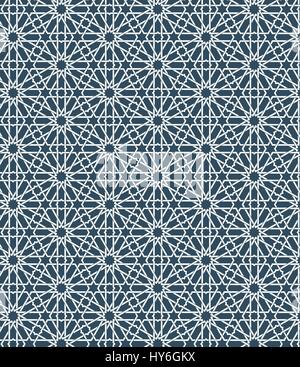 Islamique transparente motif marocain. Ornement géométrique arabe. La texture des musulmans. Vintage de répéter l'arrière-plan. Vector wallpaper blue. La conception Orientale et Ramadan wallpaper Illustration de Vecteur