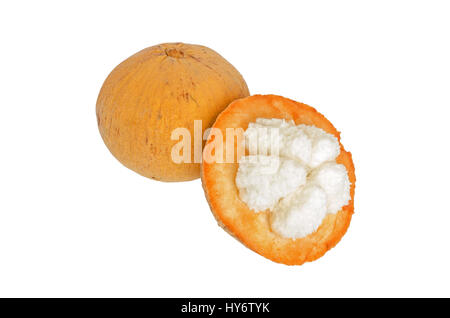 Fruits Santol isolé sur fond blanc Banque D'Images