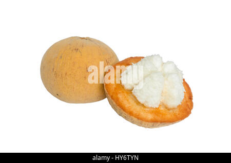 Fruits Santol isolé sur fond blanc Banque D'Images