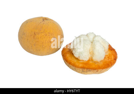 Fruits Santol isolé sur fond blanc Banque D'Images