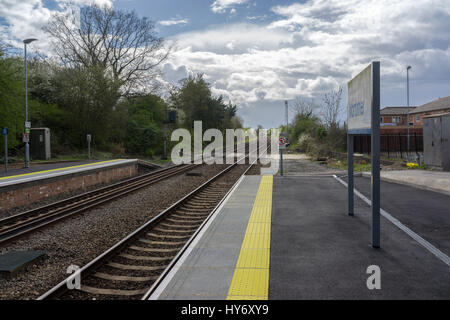 Mortimer station sur la ligne de lecture court à Basingstoke. La route est un lien important entre les principaux échanges de Basingstoke et de lecture. Banque D'Images