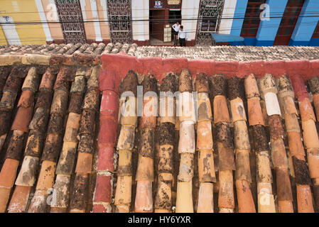 Toiture en Trinité-Cuba Banque D'Images