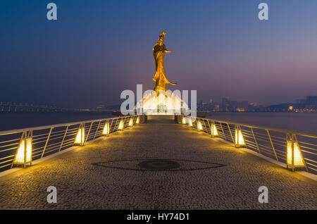 Statue de kun iam la déesse de la miséricorde à Macao, Chine Banque D'Images