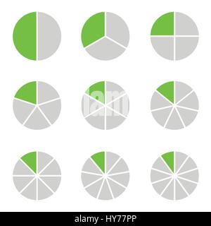 Jeu de segment de cercle Illustration de Vecteur