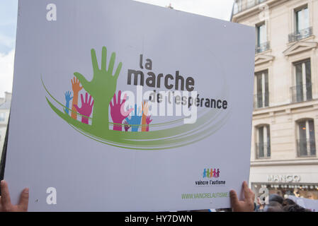 Paris : LE MARCHÉ DE L'ESPOIR 2017- Gagner l'autisme Banque D'Images
