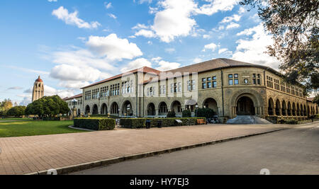 Campus de l'Université de Stanford et Hoover Tower - Palo Alto, Californie, États-Unis Banque D'Images