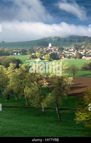 , Sherborne Dorset, UK. 2 avril, 2017. Matin de printemps à Milborne Port, près de crédit : David Sherborne Hansford Photography/Alamy Live News Banque D'Images