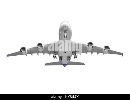 Avion isolé sur fond blanc avec clipping path Banque D'Images