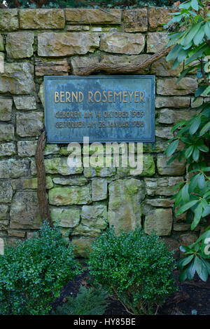 Tombe, Bernd Rosemeyer, forêt cimetière de Dahlem, hut, Berlin, Allemagne / hut way, Grab, Dahlem Waldfriedhof, Huettenweg, Deutschland / Halenseestrasse 51 Banque D'Images