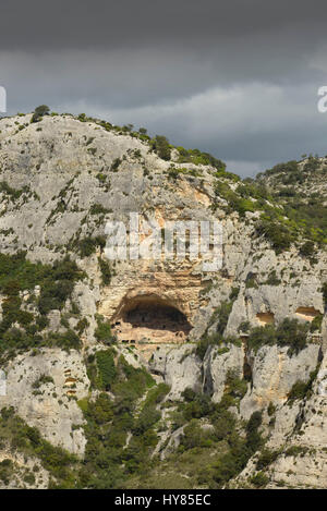 Nécropole, Gulch, Cavagrande del Cassibile, Sicile, Italie, Nekropole, Schlucht, sicilia, Italie Banque D'Images