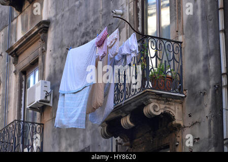 Balcon, Catane, Sicile, Italie, Balkon, sicilia, Italie Banque D'Images