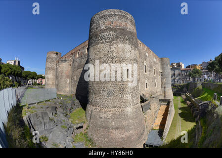 Castello Ursino, Piazza Federico di Svevia, Catane, Sicile, Italie, sicilia, Italie Banque D'Images