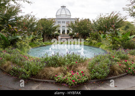 Richmond (Virginie). Lewis Ginter Botanical Garden Conservatory. Banque D'Images