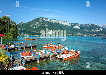 France, Haute Savoie, Annecy, le lac. Banque D'Images