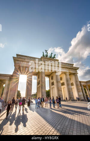 Porte de Brandebourg, Pariser Platz, Berlin-Mitte, Berlin, Allemagne Banque D'Images