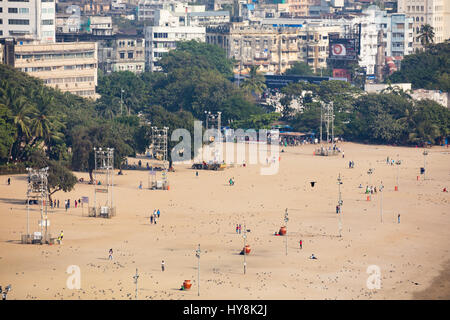 Plage de Chowpatty Kamala Nehru Park lookout sur une claire journée d'automne Banque D'Images