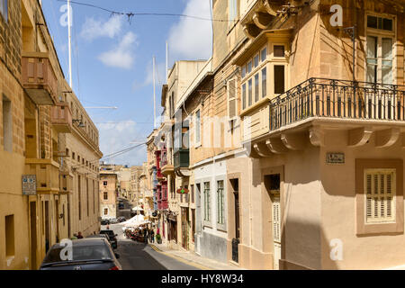 Triq Il-Mina Kbira - Birgu, La Valette, Malte Banque D'Images