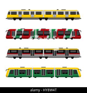 Ville haute vitesse moderne métro vector set Illustration de Vecteur