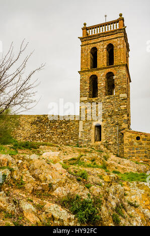 La mosquée d'Almonaster la Real était un oratoire islamique, construite pendant le califat de Cordoue entre le 9e et 10e siècles, l'intérieur en fonte Almonaster Banque D'Images