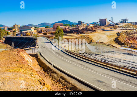 Cerro Colorado, mine de cuivre à ciel ouvert à Rio Tinto. Minas de Riotinto, Huelva, Andalousie, Espagne, Europe Banque D'Images