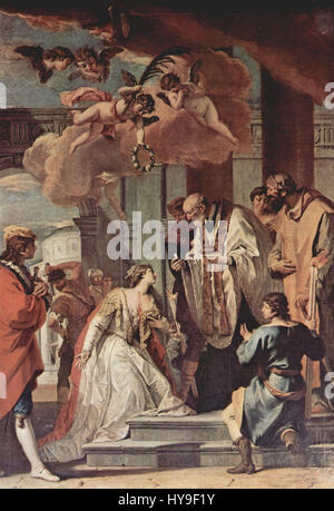 Sebastiano Ricci était un peintre baroque italien connu pour son utilisation dramatique de la lumière et de la couleur. Son travail '050' fait probablement référence à l'une de ses compositions mettant en valeur son style caractéristique, caractérisé par un mouvement dynamique et des images vives. Banque D'Images