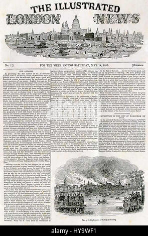 Illustrated London News front page Première édition Banque D'Images