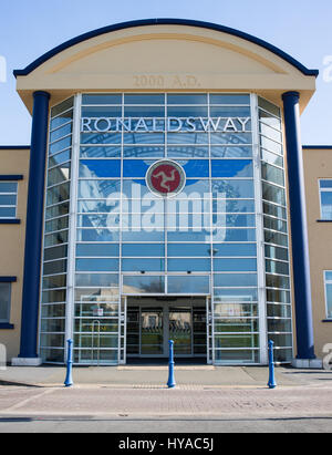 Terminal de l'aéroport de Ronaldsway, Île de Man Banque D'Images