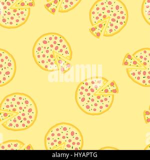 Arrière-plan transparent, à la main, pizza avec pièce, vector illustration Illustration de Vecteur